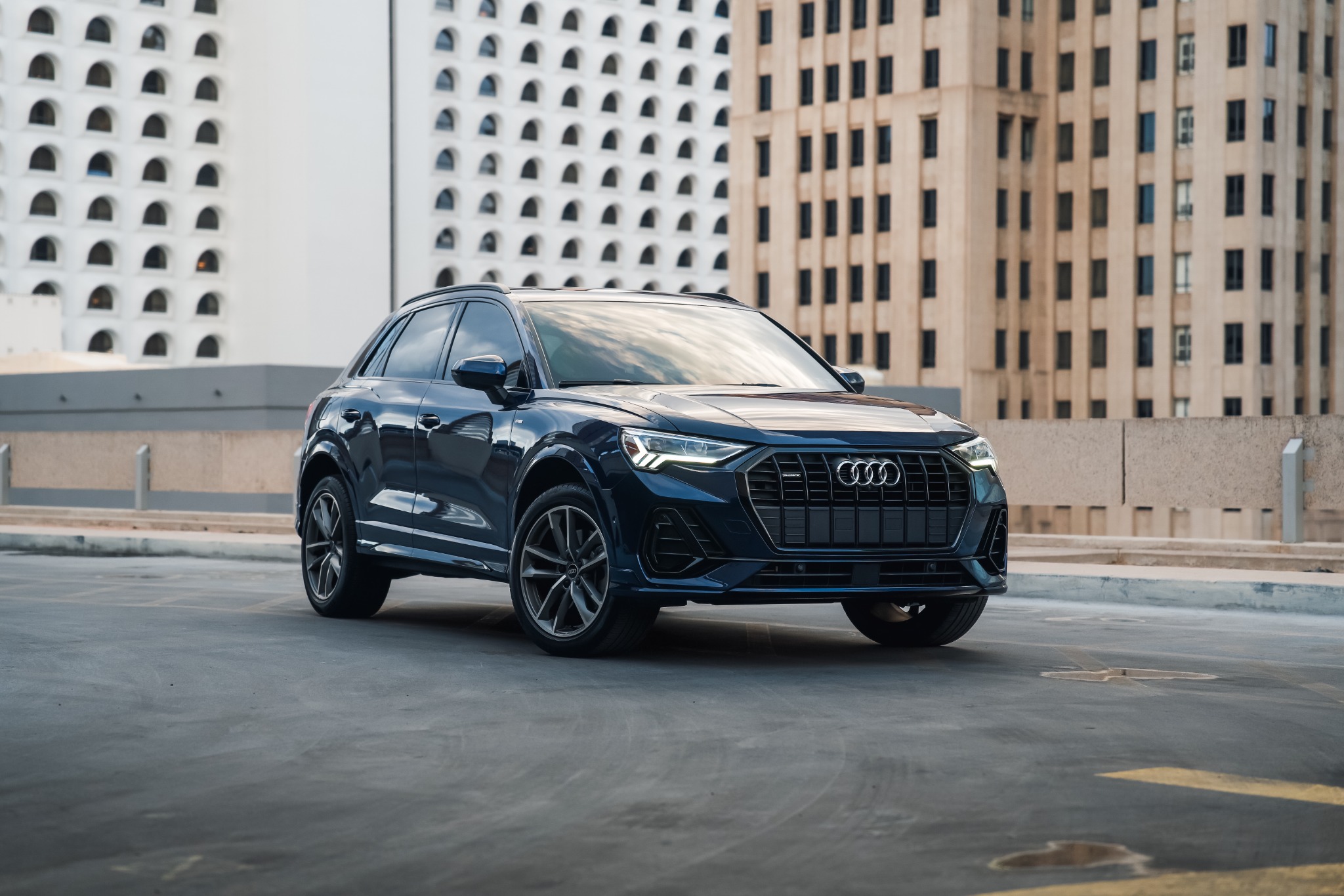 2021 Audi Q3 parked downtown